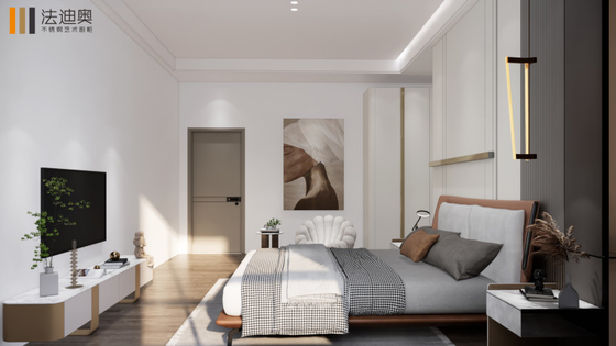 Elegant Curved Stainless Steel Wardrobe With Open Top Design Space Efficiency