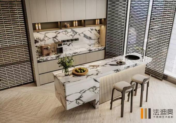 Fadior Modern Stainless Steel Bar Cabinet â Elegant Design with Ample Storage - kitchen cabinet overview